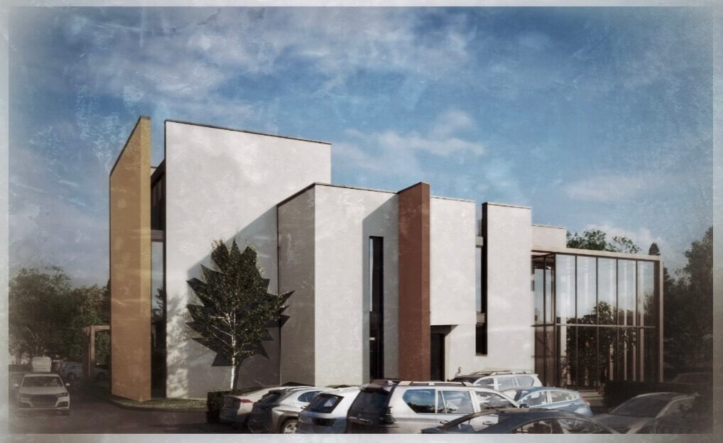 Prospettiva architettonica del centro integrato per anziani a Monza